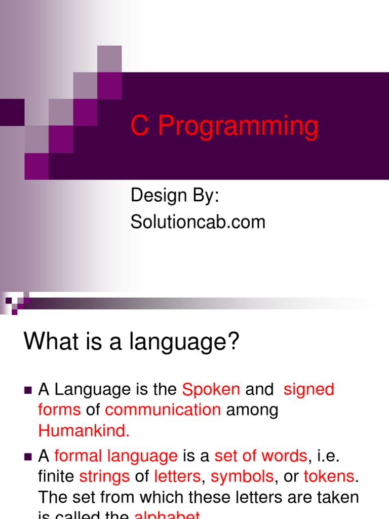 C Programming: Design by | PDF | C (Programming Language) | Notation