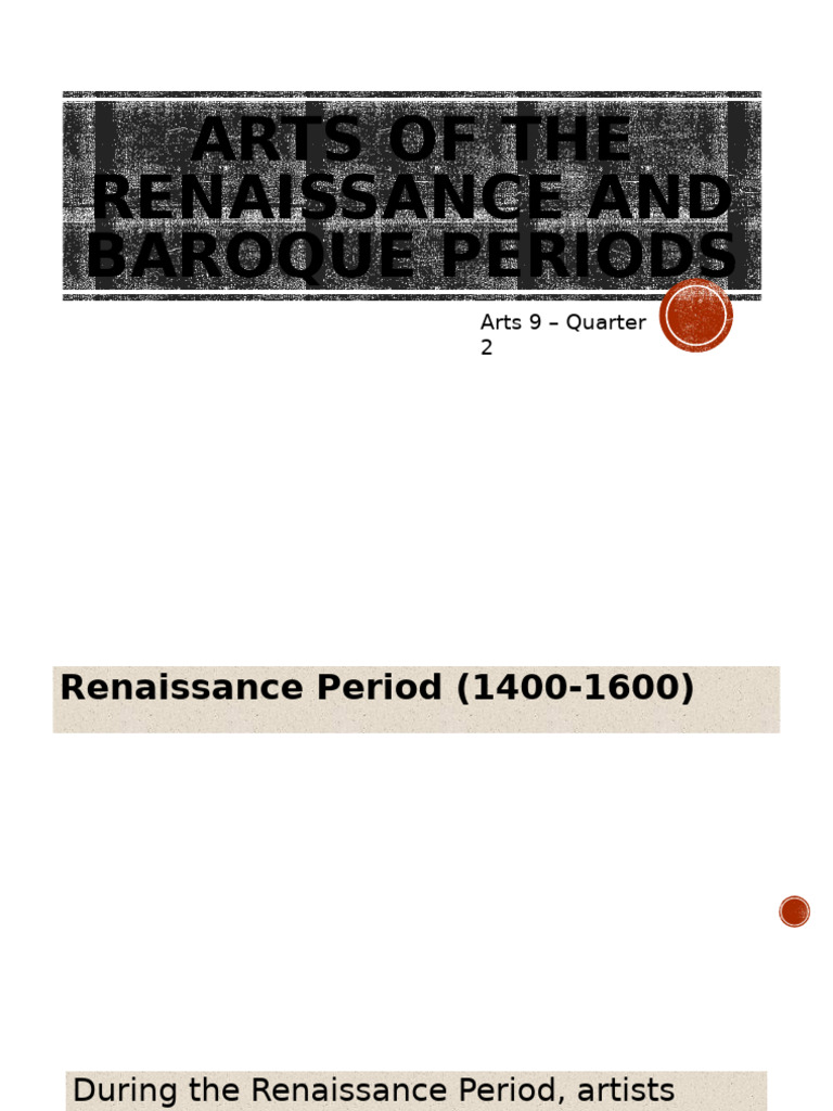 Renaissance and Baroque Art Overview | PDF | Renaissance | Baroque