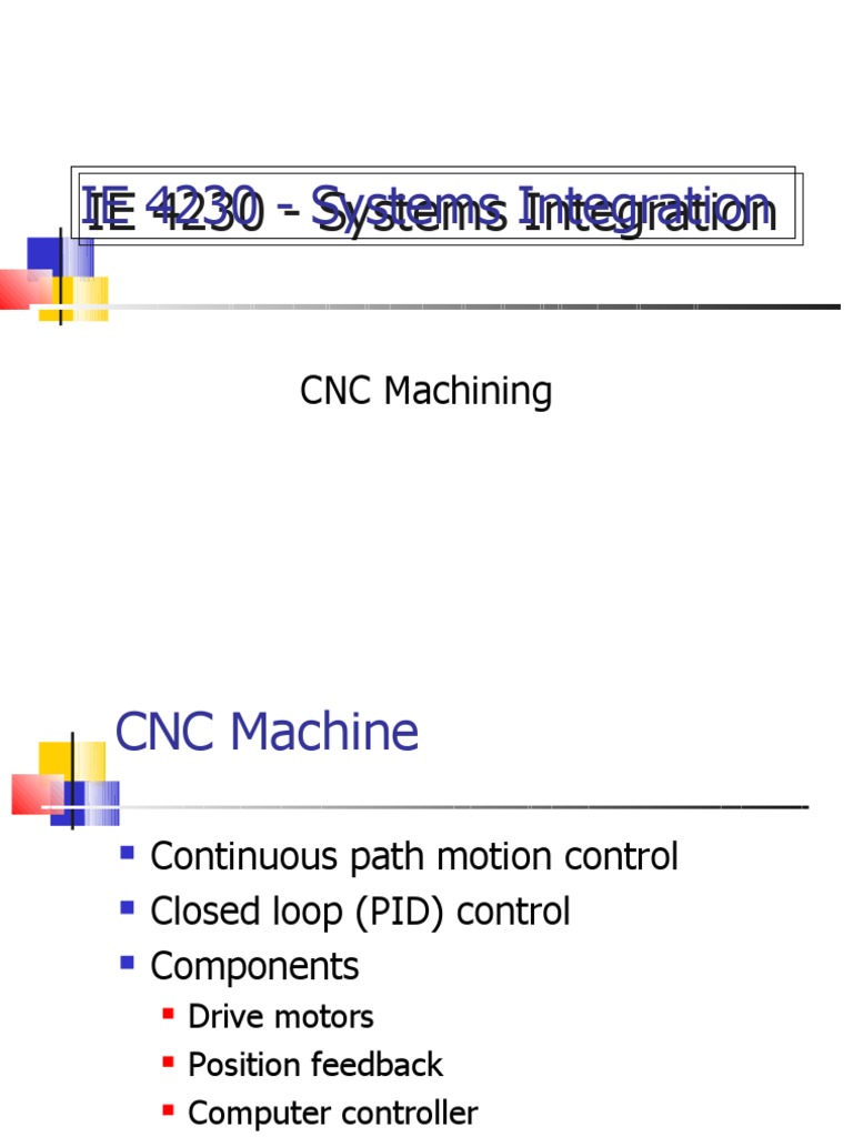 CNC Systems Integration Overview | PDF | Numerical Control | Electric Motor