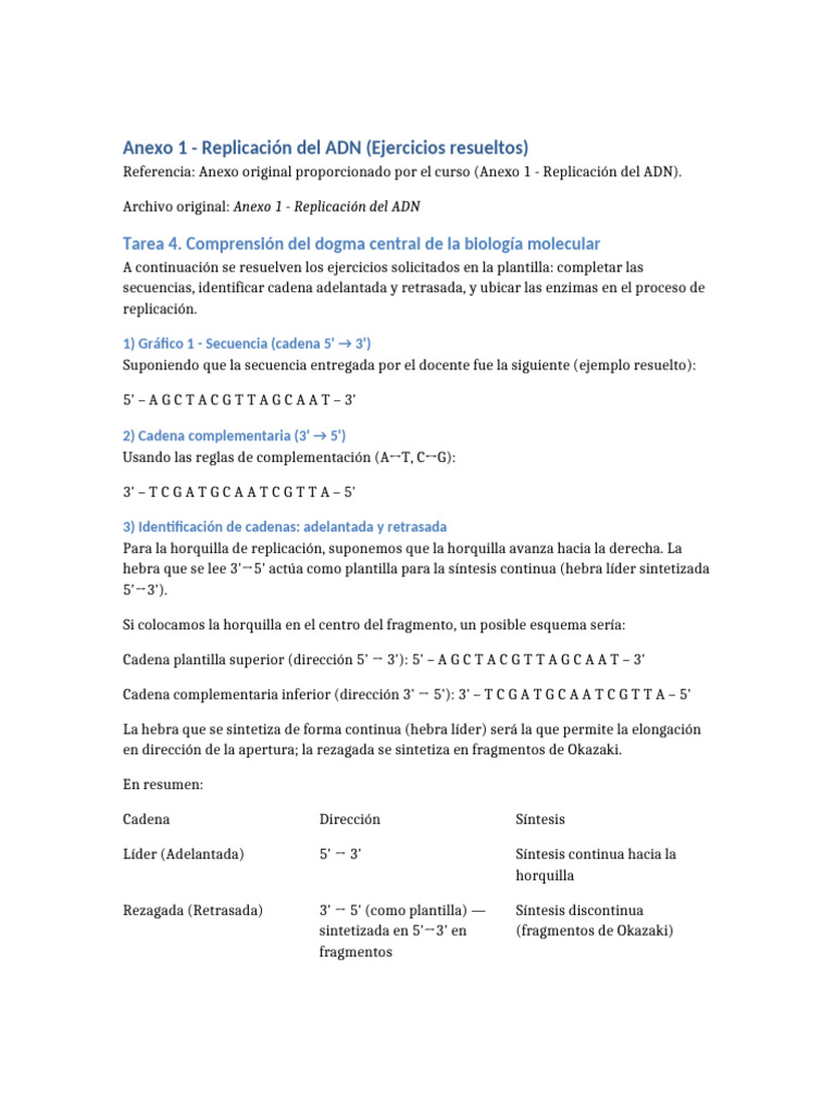 Cebadores en la Replicación del ADN | PDF | Replicación De Adn | Adn