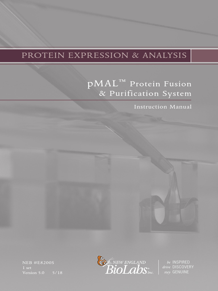 pMAL Protein Fusion Manual | PDF | Protein Purification | Vector ...