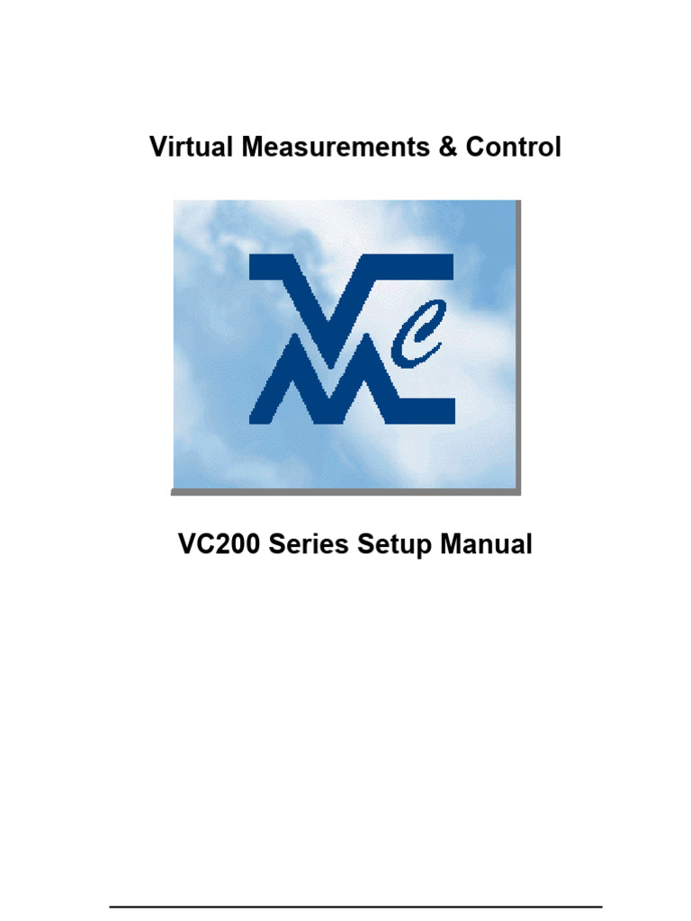VC200 Series Setup Manual Guide | PDF | Power Supply | Analog To ...