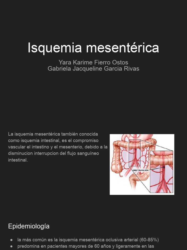 Isquemia Mesentérica | PDF | Isquemia | Tracto gastrointestinal