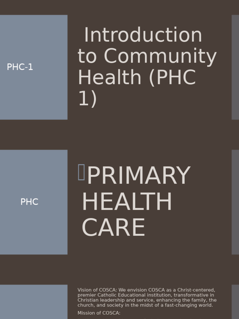 Introduction to Community Health Course | PDF | Health Care