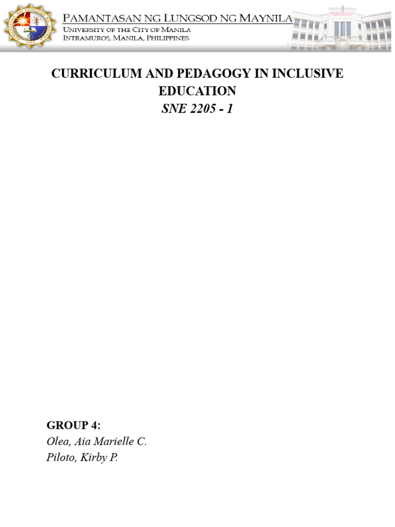 Inclusive Education Curriculum Insights | PDF | Inclusion (Education ...