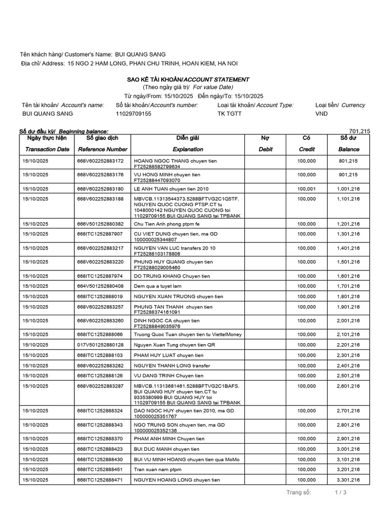 Account Statement | PDF