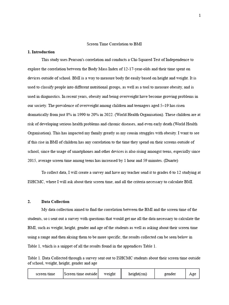 Marg Report Template Grade 10 Semester 1 | PDF | Body Mass Index ...