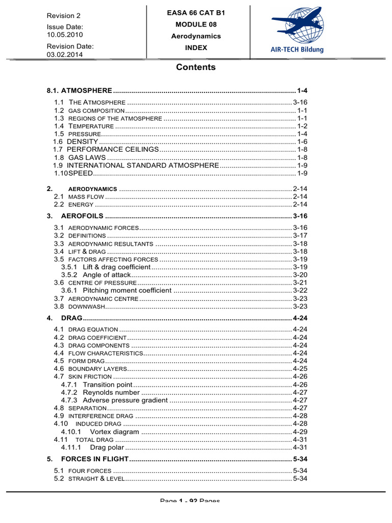 CAT B1 Module 08 Master (P) | PDF | Airspeed | Airfoil