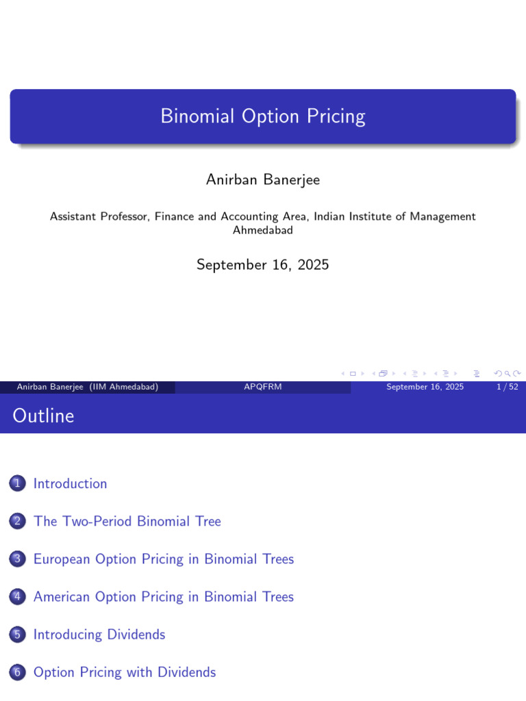 Binomial Option Pricing Explained | PDF | Option (Finance) | Derivative ...