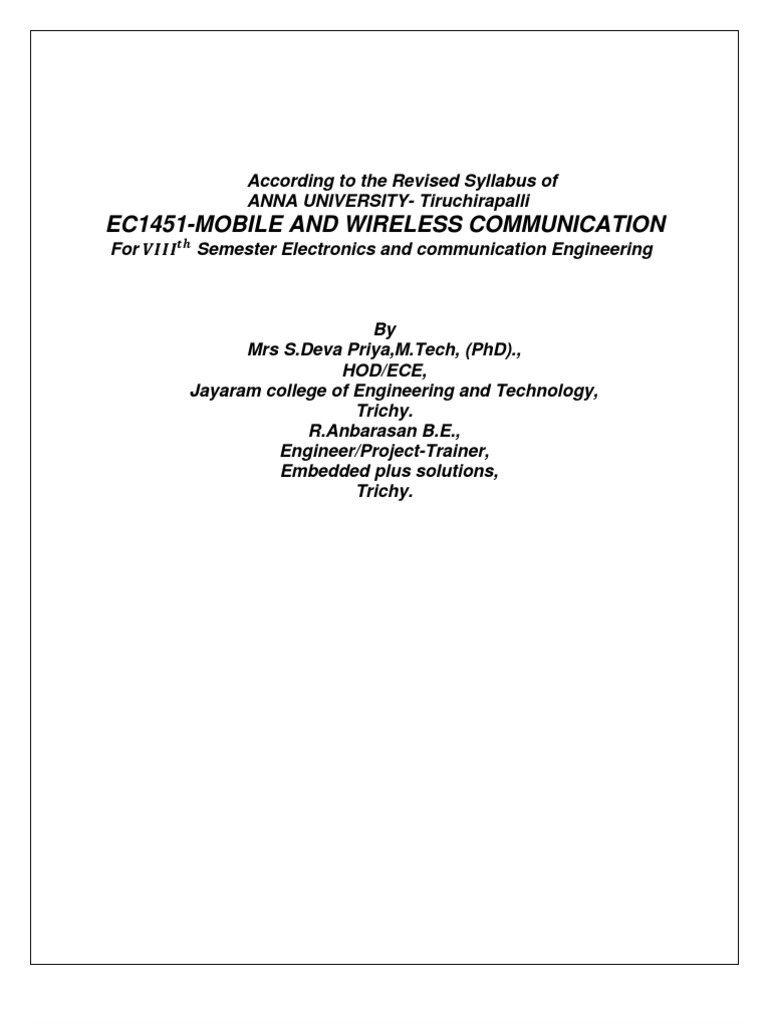 Mobile and Wireless Communication Exam Guide | PDF | Business