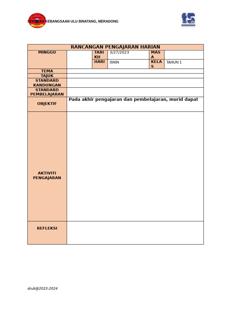 Template RPH (Versi BM) | PDF