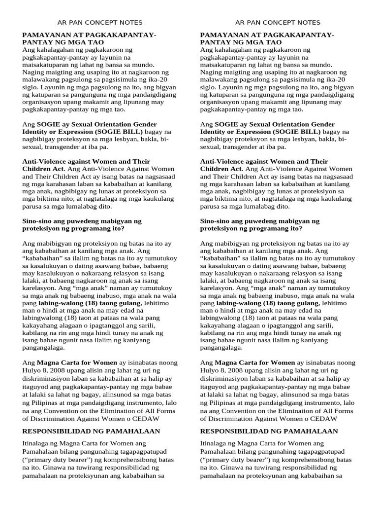 Ar Pan Concept Notes | PDF