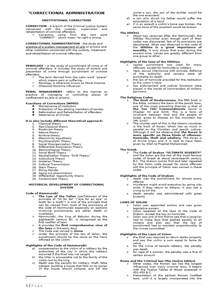 Overview of Correctional Administration | PDF | Prison | Crimes