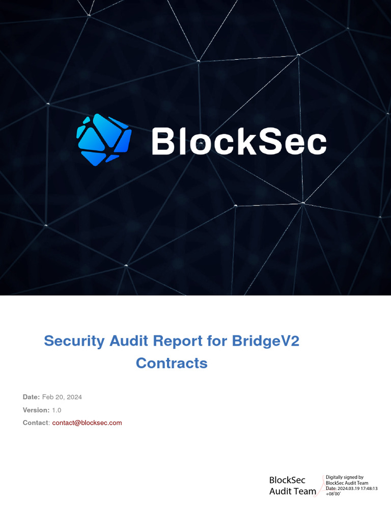 Blocksec Spherium Bridgev2 V1.0-Signed | PDF | Risk | Audit