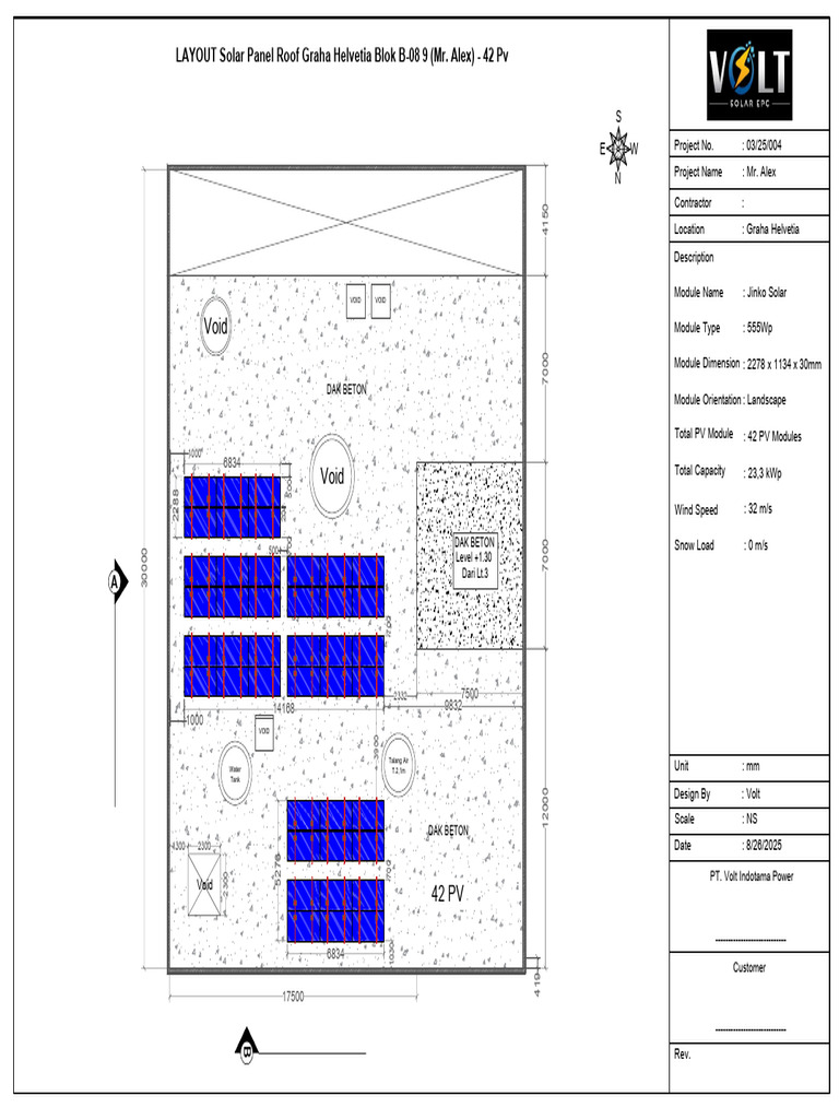 Solar Panel Layout for Graha Helvetia | PDF | Solar Panel | Energy ...