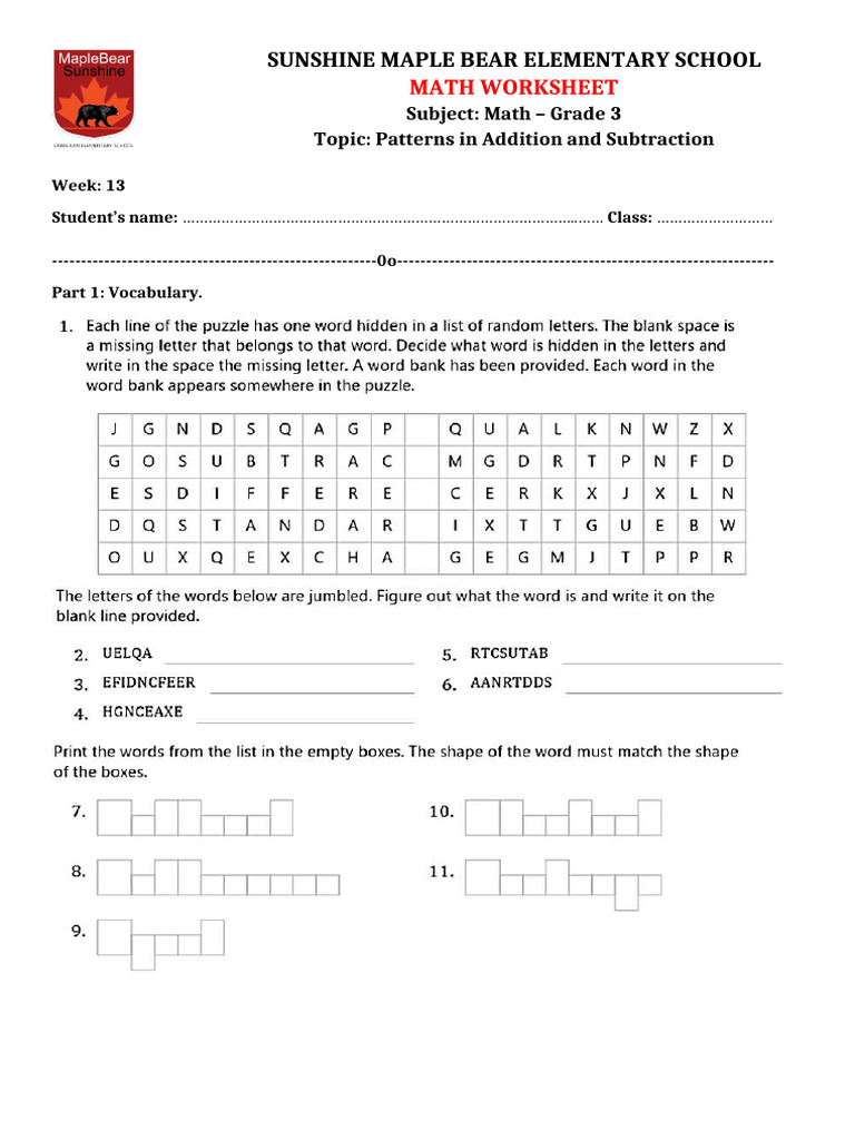 G3 Week 13.1 Math Worksheet | PDF | Chess Theory | Chess
