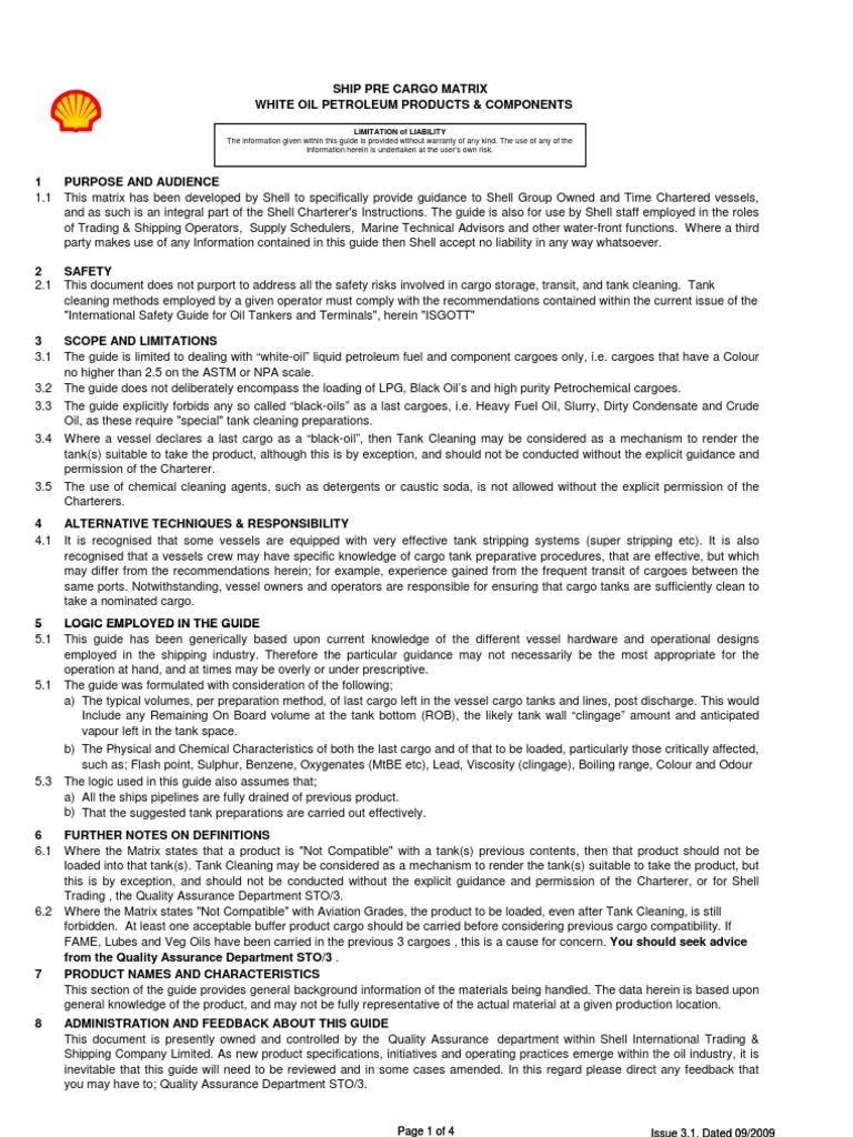 Shell Tank Cleaning Guide 2024 | PDF | Diesel Fuel | Fuel Oil