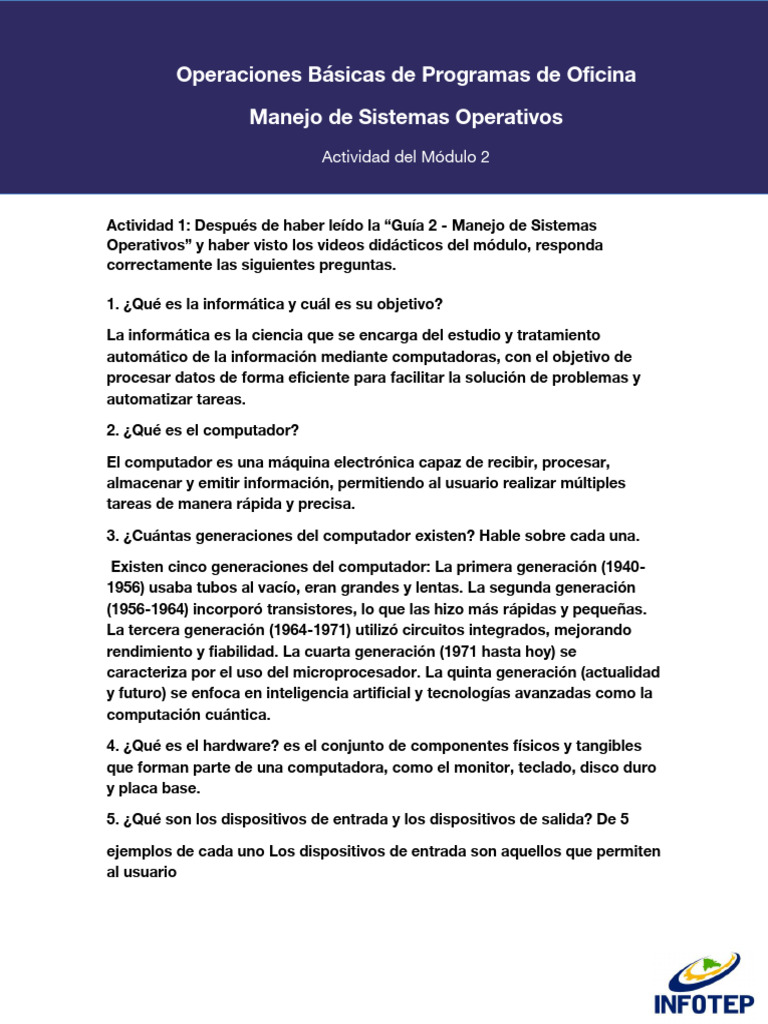 Actividad - Módulo 2 Carmen Yulisa | PDF | Hardware de la computadora ...