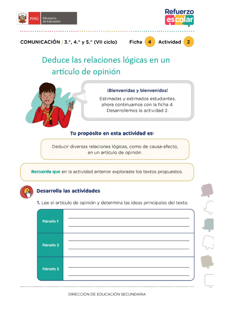 Ficha 4 Act2 Com VII Ciclo | PDF