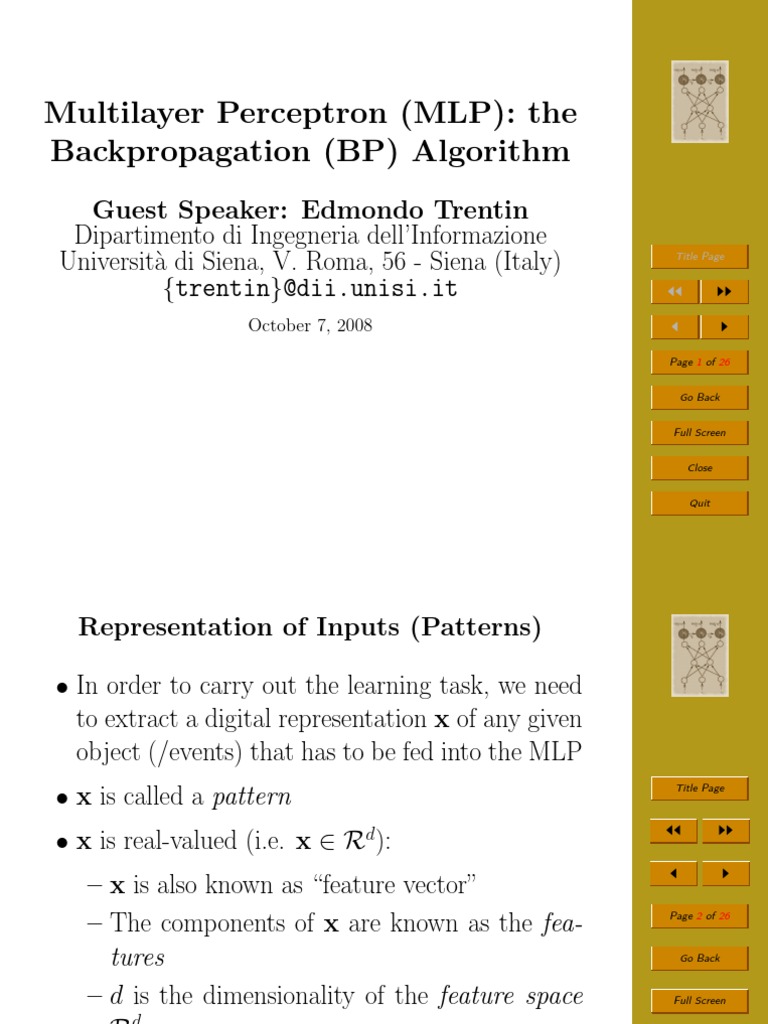 MLP and Backpropagation Overview | PDF | Proteins | Amino Acid