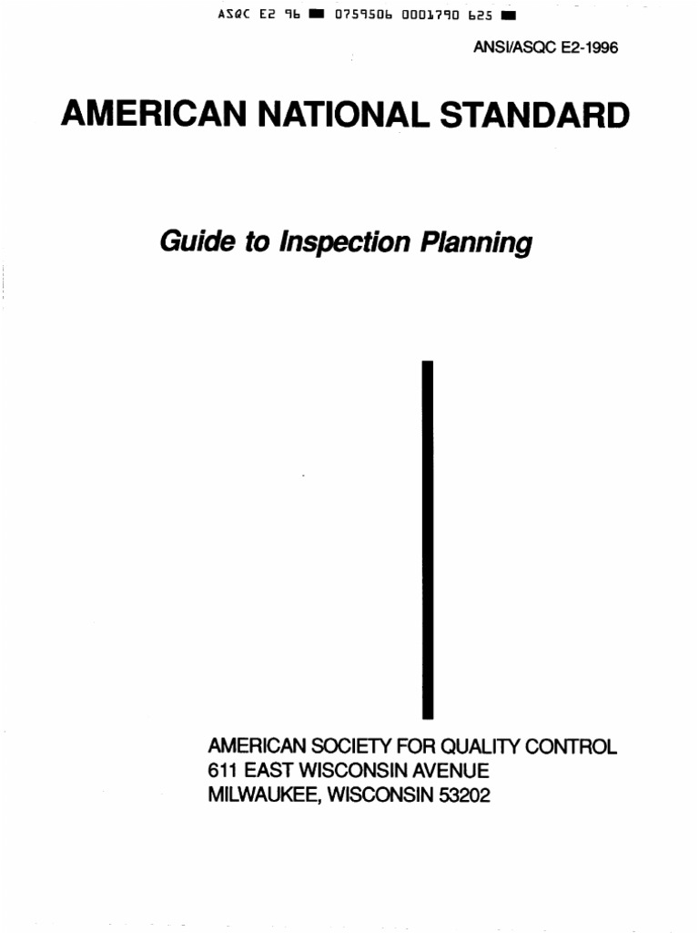 Guide to Inspection Planning Standards | PDF | Nondestructive Testing ...