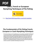 Czech, French and European fly fishing nymphing techniques