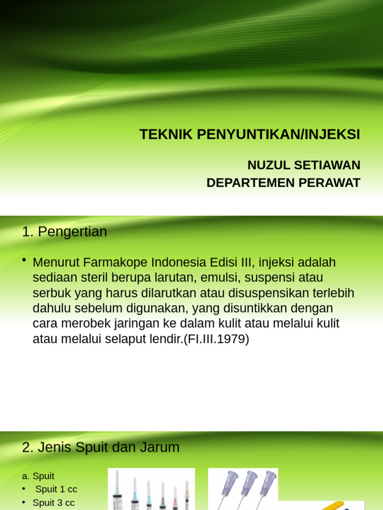 Teknik Injeksi: Panduan Lengkap dan Aman | PDF