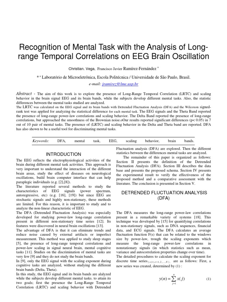 EEG Analysis of Mental Task Correlations | PDF | Electroencephalography ...