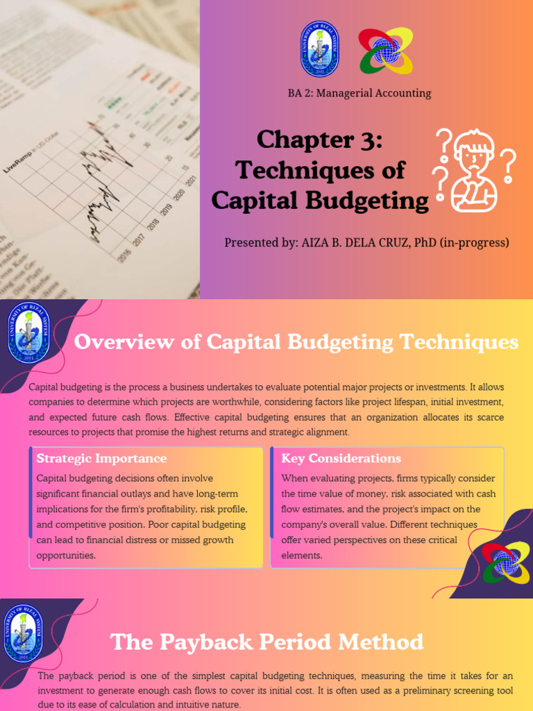 Capital Budgeting Techniques Explained | PDF | Internal Rate Of Return ...