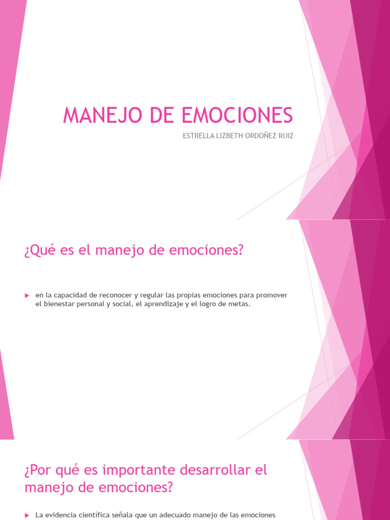 MANEJO DE EMOCIONES | PDF | Las emociones | Estrés (biología)