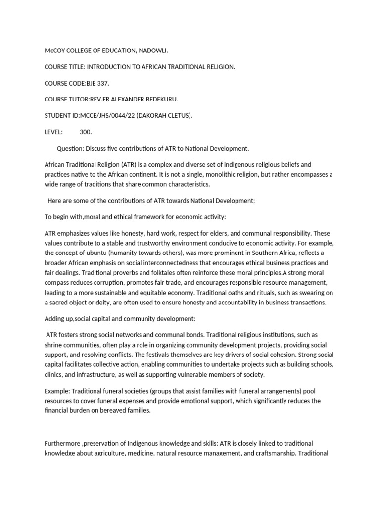 Atr | PDF | Conflict Resolution | Rituals