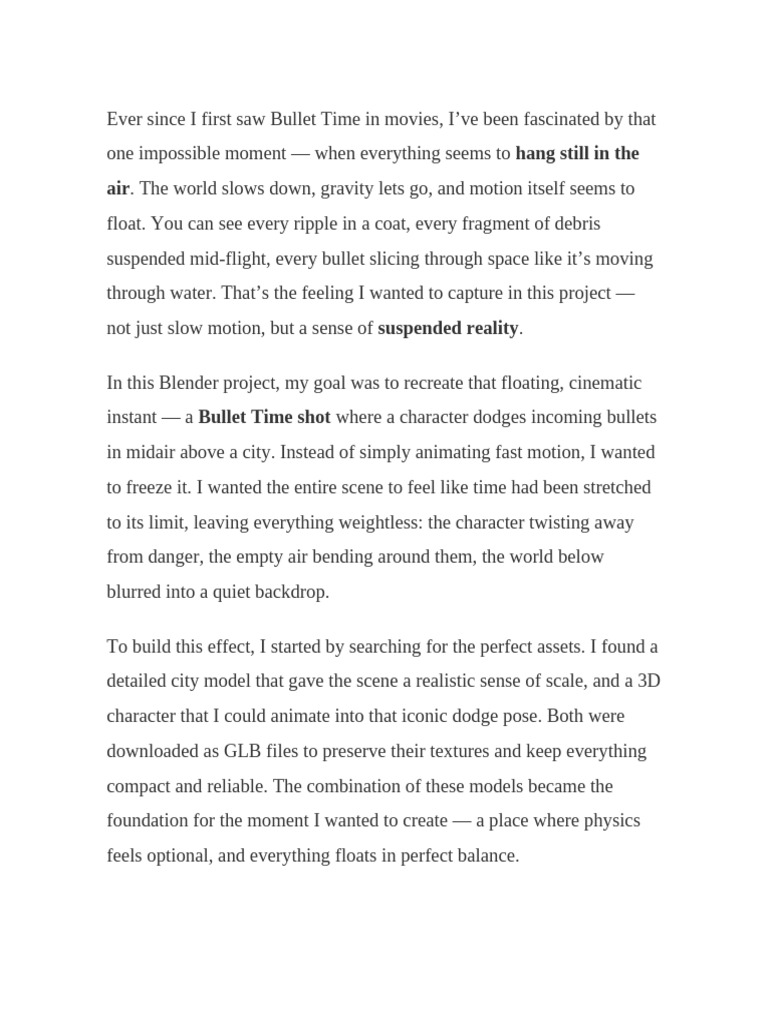The Bullet Time Project | PDF