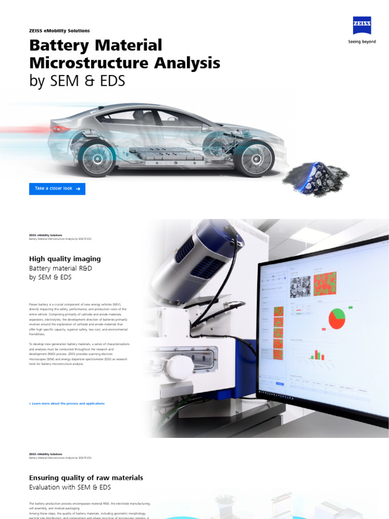 02 Battery Material Microstructure Analysis by SEM & EDS 20241018 PDF ...