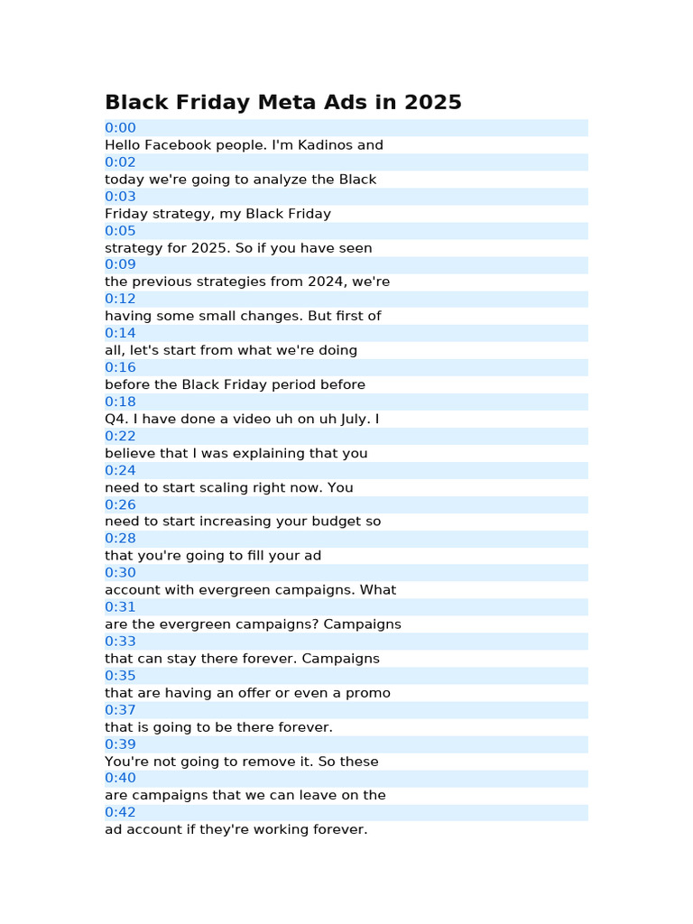 2025 Black Friday Meta Ads Strategy | PDF | Black Friday (Shopping)