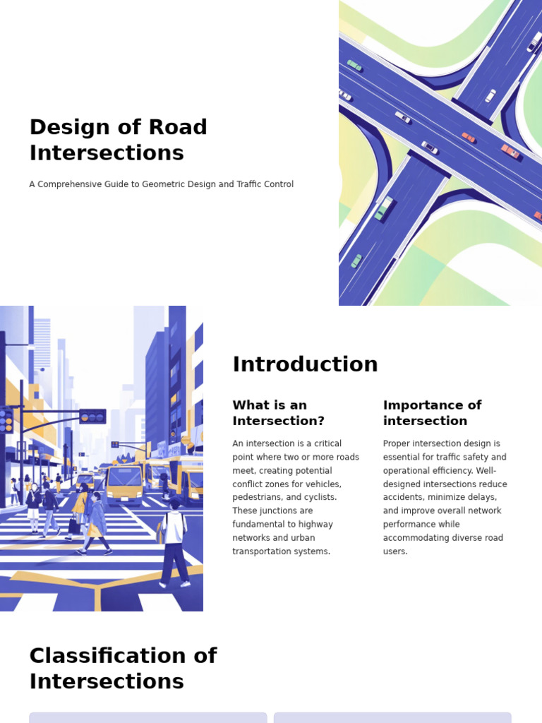 Intersection Design Guide for Safety | PDF | Traffic | Interchange (Road)