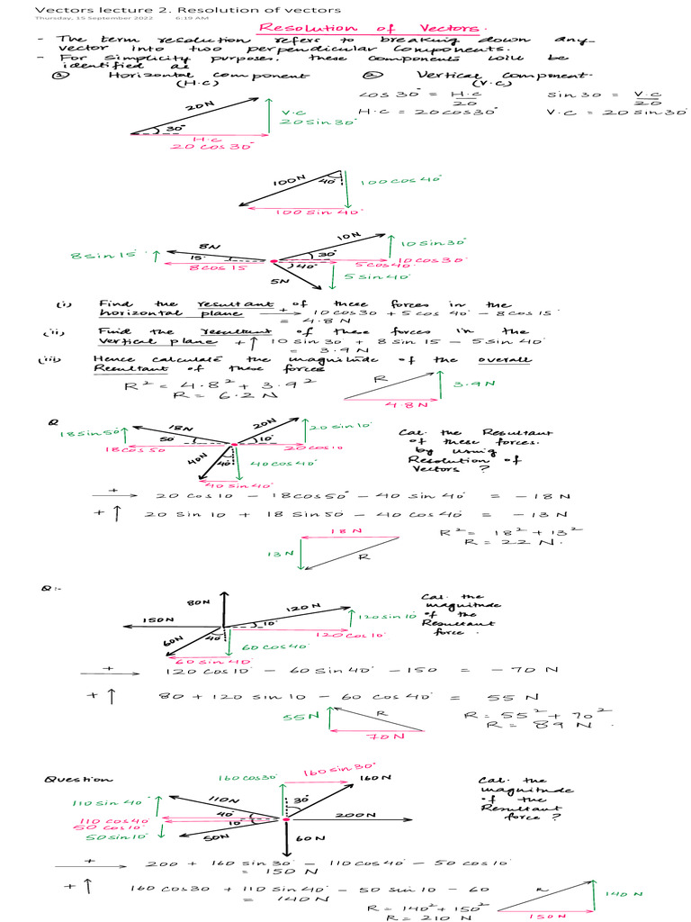 Vector Resolution 6 | PDF