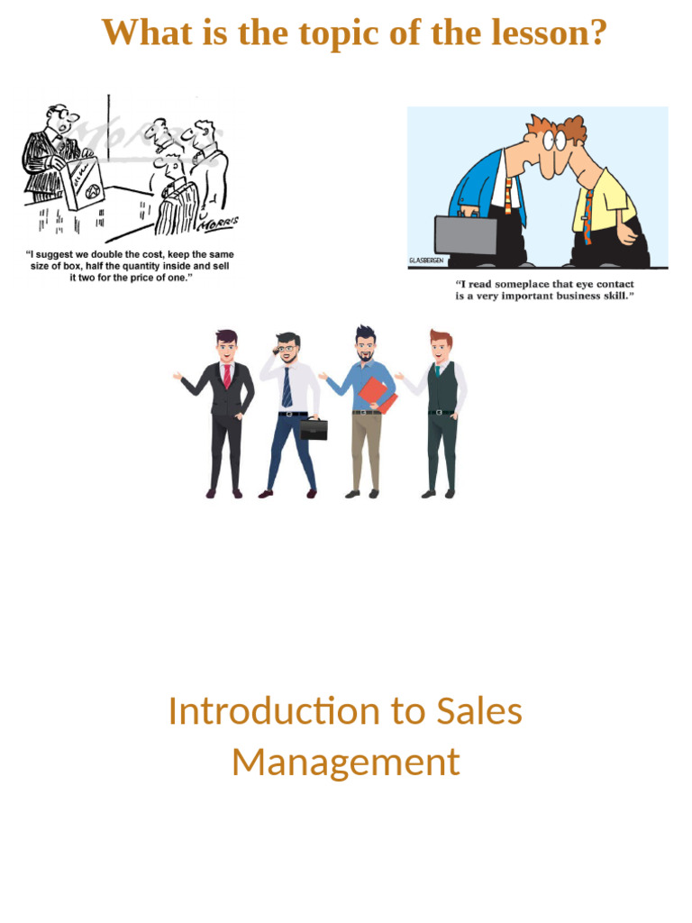 Introduction to Sales Management Concepts | PDF | Sales | Customer ...