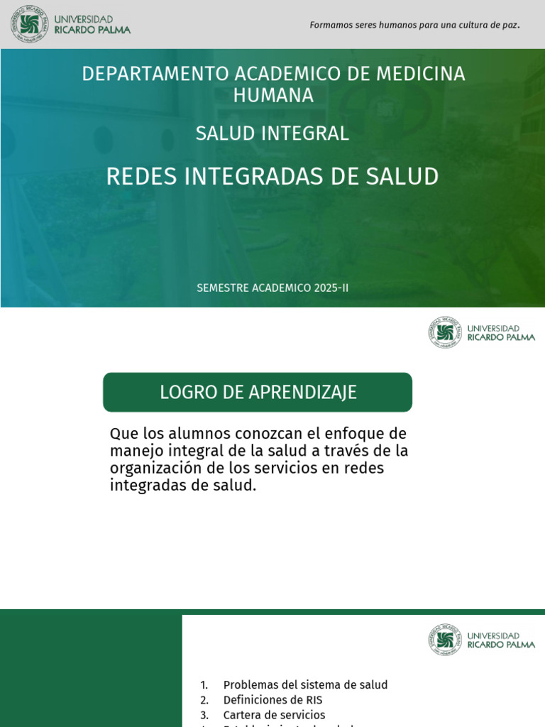 Redes Integradas de Salud en Perú | PDF | Cuidado de la salud | Calidad ...