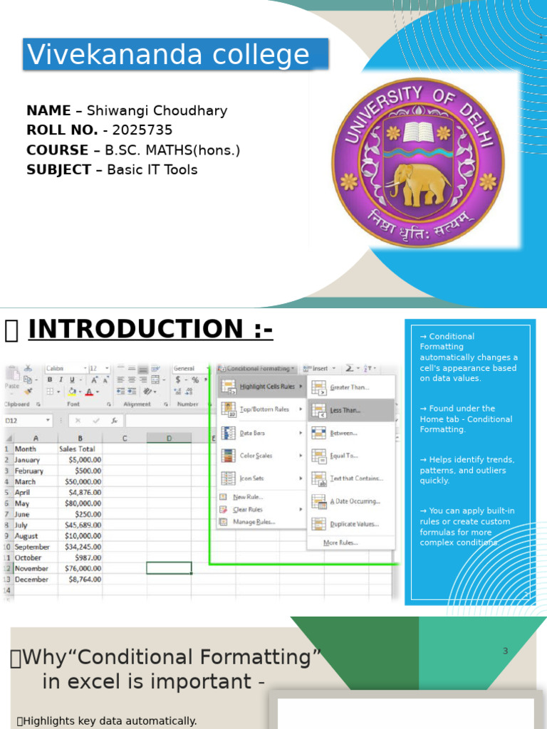 Understanding Excel Conditional Formatting | PDF