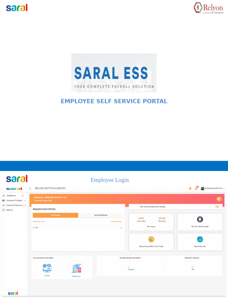 ESS PPT Employee Login | PDF
