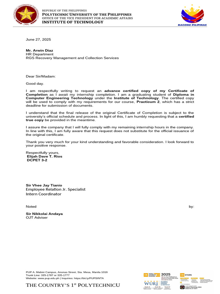 Promisorry Letter RIOS RGS (1) | PDF