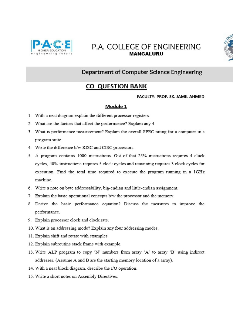 Computer Science Engineering Question Bank | PDF | Computer Science ...