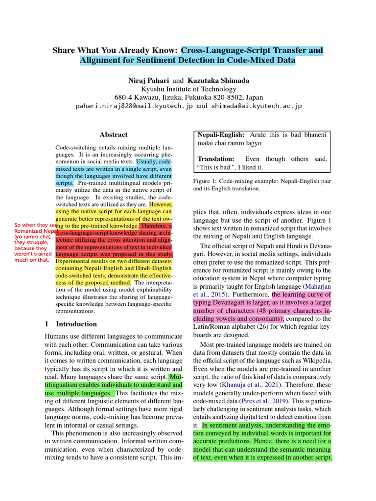 Cross-Language-Script Transfer and Alignment For Sa-Niraj Pahari and ...