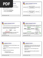 Natural Language Processing Natural Language Processing: Syntactic Analysis, Semantic Analysis and Pragmatics