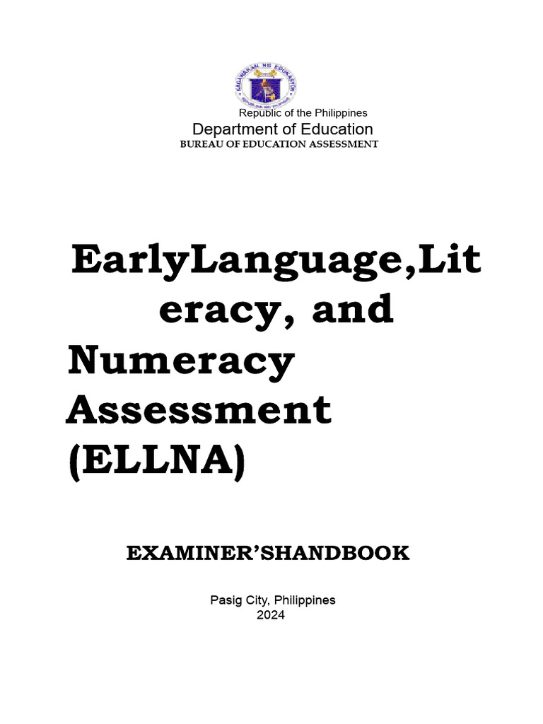 ELLNA Examiners Handbook 2024 | PDF