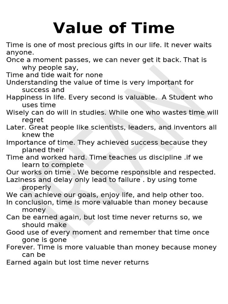 The Importance of Time Management | PDF