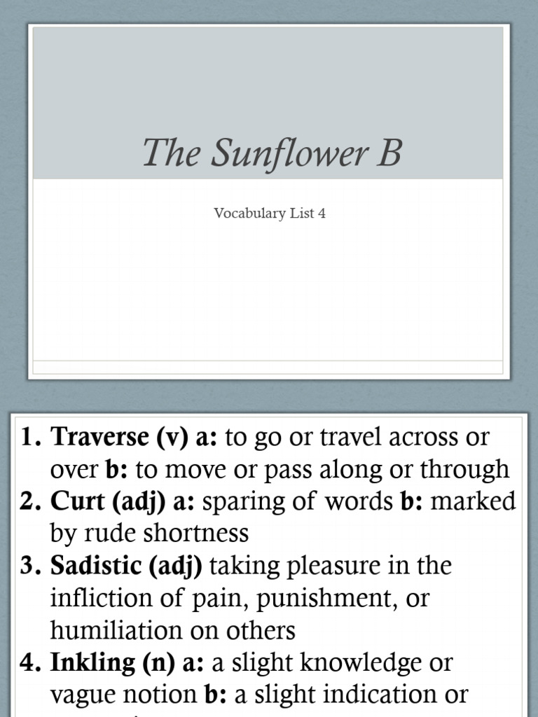 Sunflower B | PDF