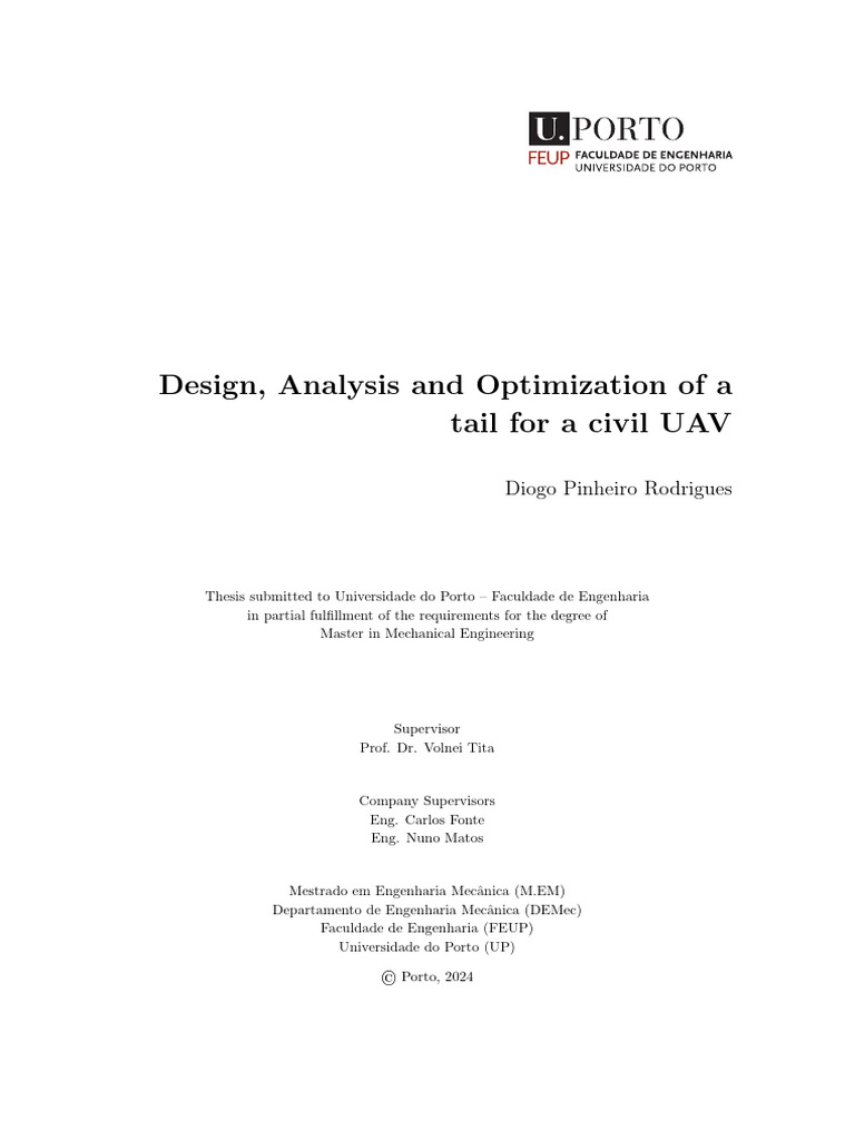 UAV Tail Design and Optimization Thesis | PDF | Airfoil | Unmanned ...