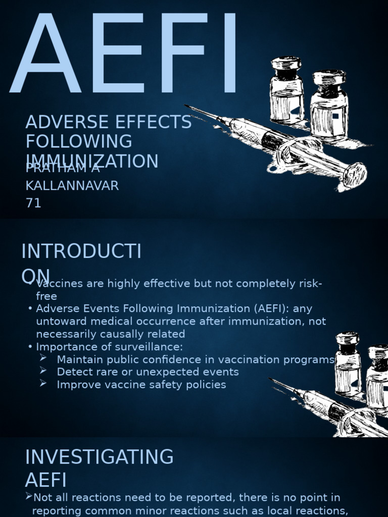 AEFI | PDF | Vaccines | Public Health