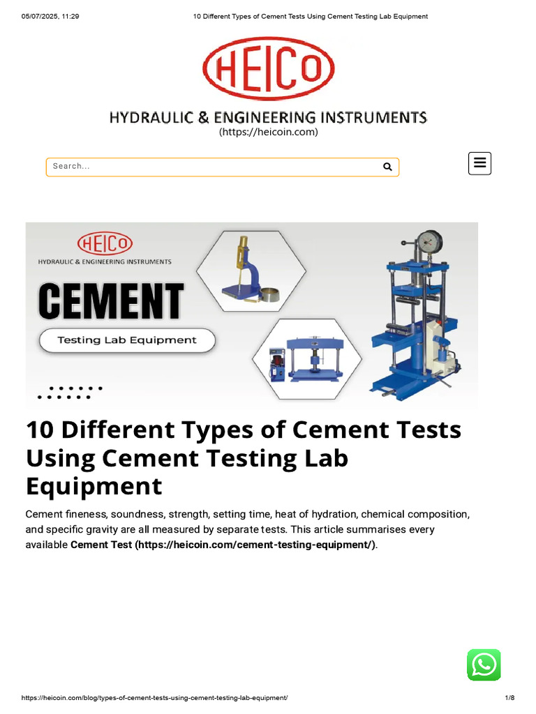 10 Different Types of Cement Tests Using Cement Testing Lab Equipment ...